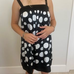 Silky light weight poka dot dress